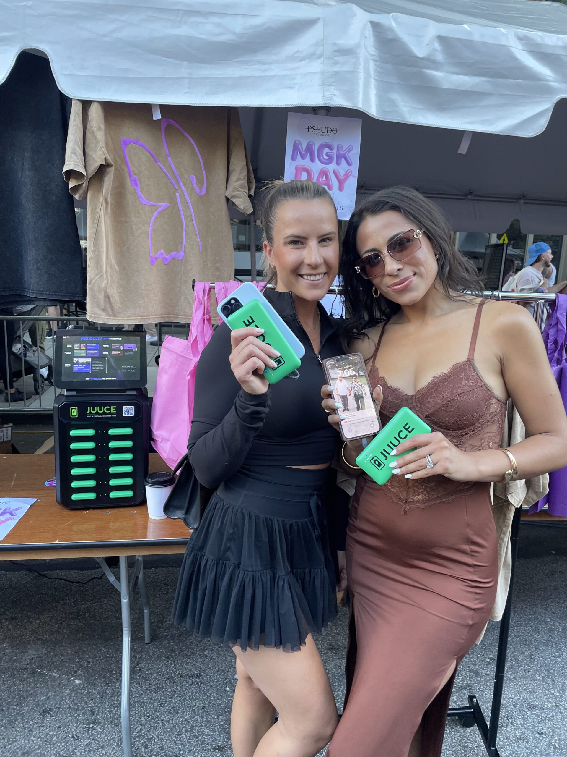Boost charging station at an outdoor event