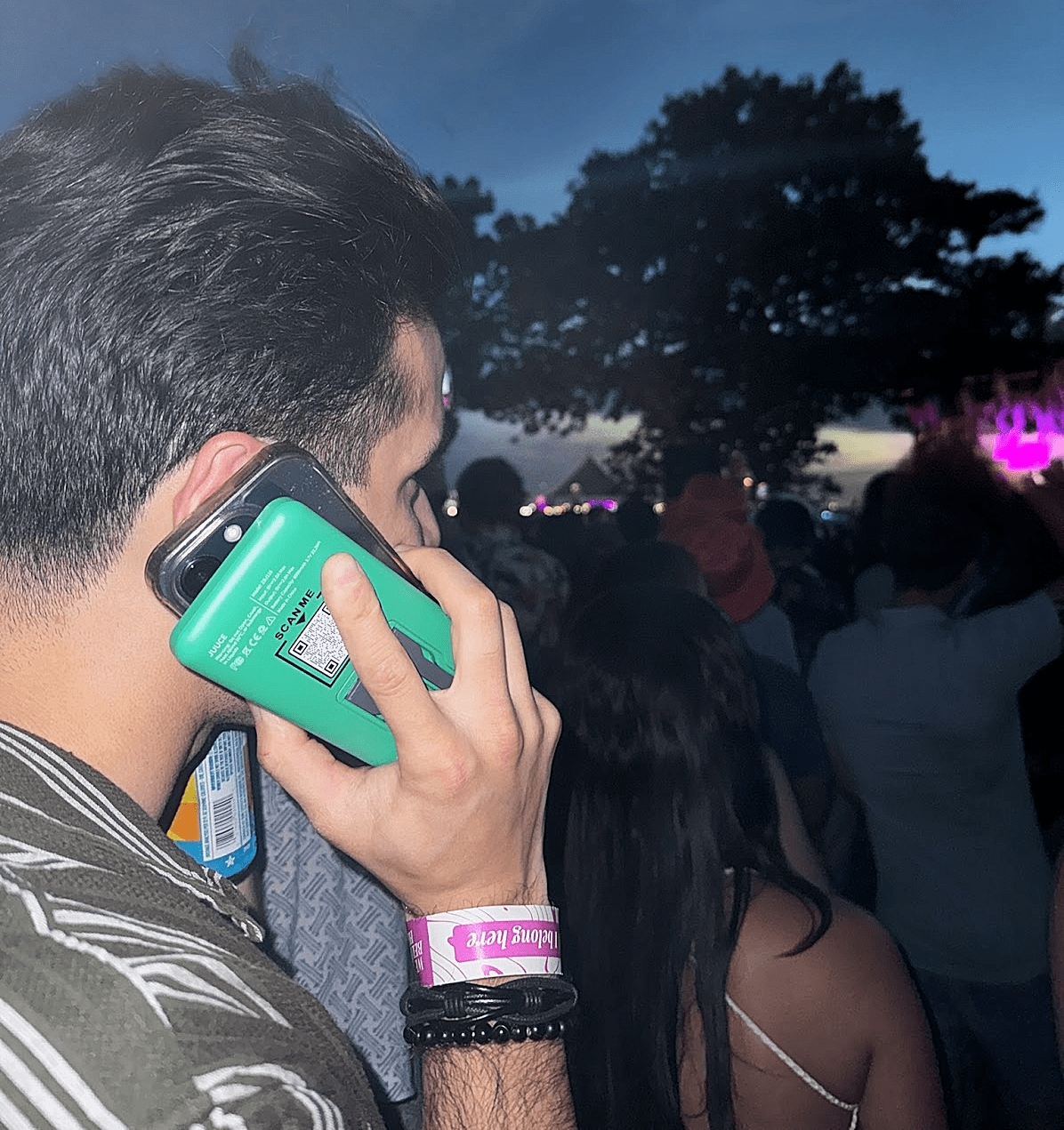 Guests using Boost portable phone charger rental